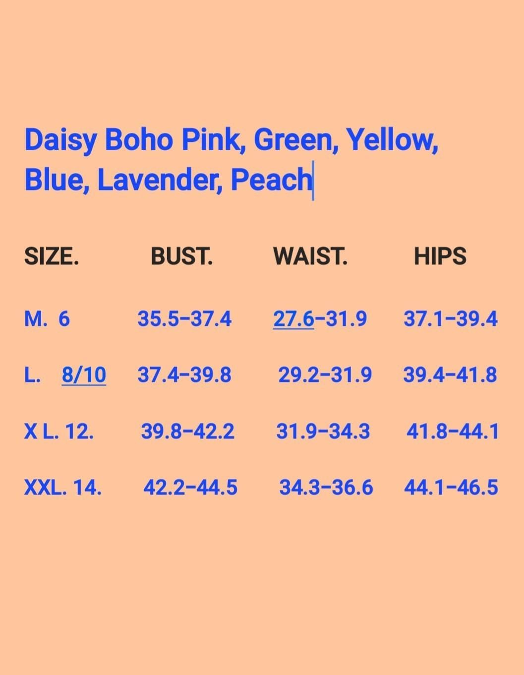 Women's Blue Daisy Boho Blouse – Square Neck, 3/4 Sleeve, Relaxed Fit – Size XL