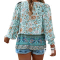 N-Women's Boho Viscose Blouse | Relaxed Flowy Top – Size XL