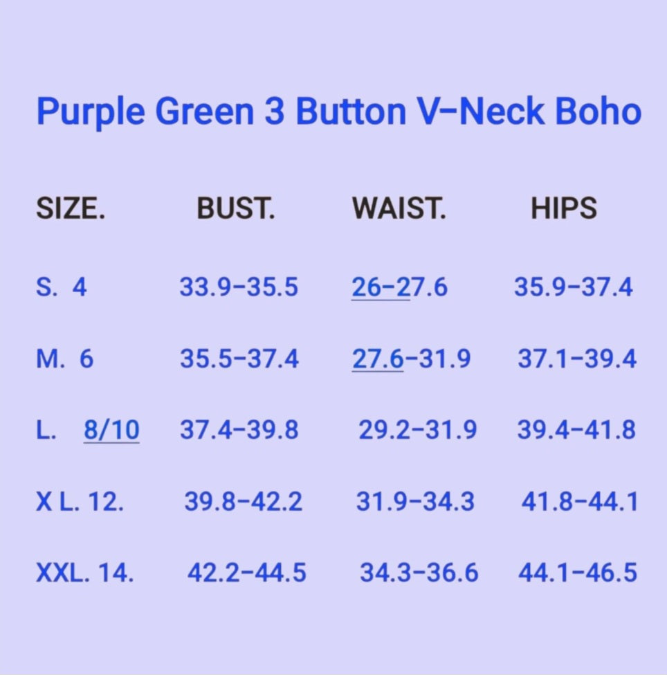 Boho Floral Loose Fitting Blouse for Women | Sage Green & Lavender – Size L